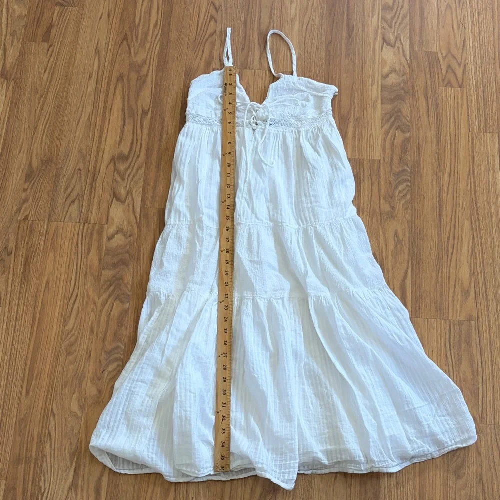 Lulu's Dress with Lace Bodice White Size Small S - Picture 2 of 7